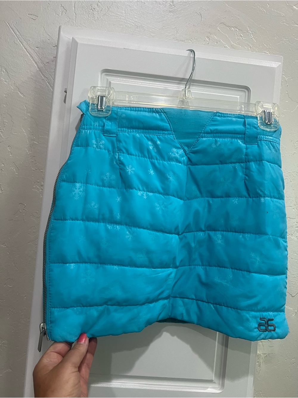 Arctix Turquoise Quilted Snowflake Mini Skirt